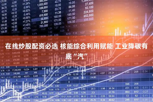 在线炒股配资必选 核能综合利用赋能 工业降碳有底“汽”